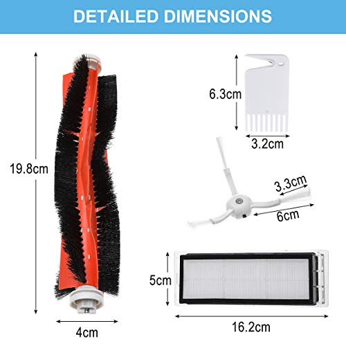 SAFETYON Accesorio para Xiaomi Aspirador 12 Piezas, Recambio de Mi Roborock s50 S51 S55 S5 S6, 1 Cepillo Principal +2 Cepillo Lateral +1 Auxiliar de Limpieza +4 Filtro HEPA +4 Tornillo SAFETYON Accesorio para Xiaomi Aspirador 12 Piezas, Recambio de Mi Roborock s50 S51 S55 S5 S6, 1 Cepillo Principal +2 Cepillo Lateral +1 Auxiliar de Limpieza +4 Filtro HEPA +4 Tornillo