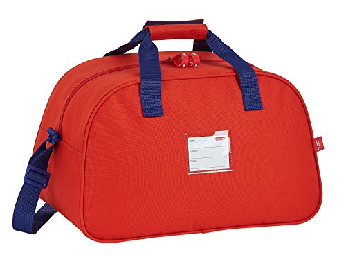 Safta Bolsa de Deporte de Atlético de Madrid 1ª Equipación 20/21, 400x230x240mm, Rojo/Blanco/Azul