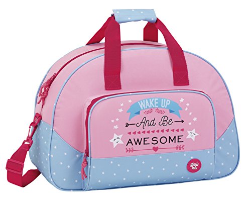 Safta Glowlab Bolsa de deporte infantil, 50cm, Multicolor (Rosa/ Azul)