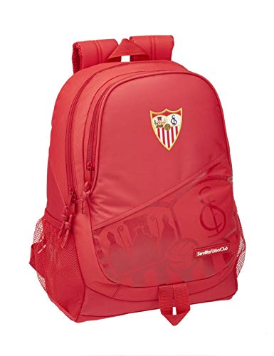 Safta Mochila Escolar de Sevilla FC Oficial, Rojo, 320 x 160 x 440 mm Equipaje, Niños Unisex, Talla Única