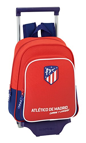 Safta Mochila Infantil Atlético De Madrid "Coraje" Oficial Con Carro Safta 125x95mm