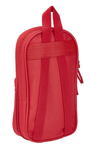 Safta - Plumier Mochila de Sevilla FC Oficial con 4 Estuches y útiles 120x50x230mm