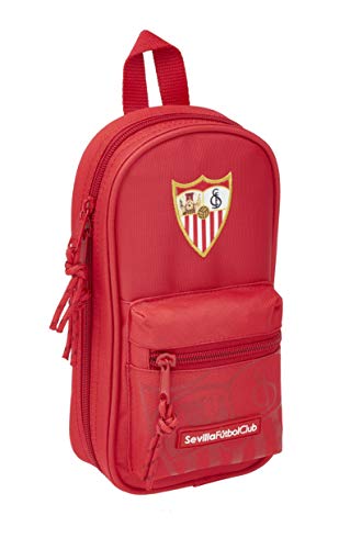 Safta - Plumier Mochila de Sevilla FC Oficial con 4 Estuches y útiles 120x50x230mm Safta - Plumier Mochila de Sevilla FC Oficial con 4 Estuches y útiles 120x50x230mm