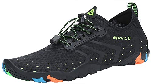SAGUARO Escarpines Zapatos de Agua Calzado Playa Zapatillas Deportes Acuáticos para Buceo Snorkel Surf Natación Piscina Vela Mares Rocas Río para Hombre Mujer (Negro,42 EU) SAGUARO Escarpines Zapatos de Agua Calzado Playa Zapatillas Deportes Acuáticos para Buceo Snorkel Surf Natación Piscina Vela Mares Rocas Río para Hombre Mujer (Negro,42 EU)