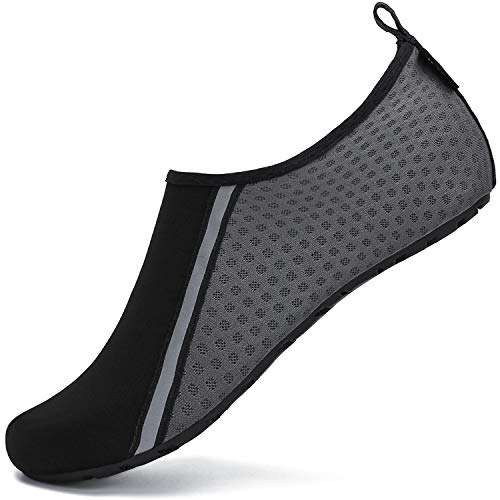 SAGUARO Hombre Mujer Zapatos de Agua Playa Escarpines Zapatillas de Deportes Acuáticos Buceo Surf Snorkel Yoga Piscina, Gris 40/41 SAGUARO Hombre Mujer Zapatos de Agua Playa Escarpines Zapatillas de Deportes Acuáticos Buceo Surf Snorkel Yoga Piscina, Gris 40/41