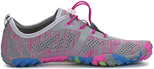 SAGUARO Mujer Minimalistas Zapatillas de Deporte Trail Running Calzado Caminar Cómodas Senderismo Ciclismo Ligeras Deportivas Andar Trekking Montaña Agua Exterior Interior(034 Rosa, 37 EU)