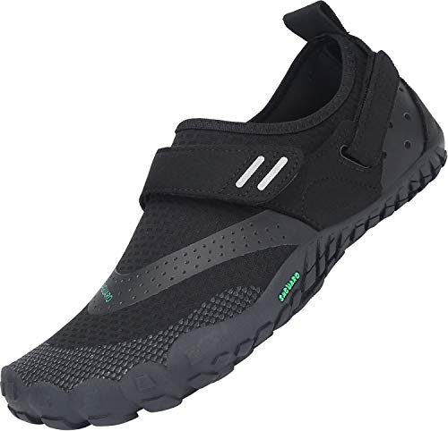 SAGUARO Unisexo Zapatos Trail Running Transpirables Ligero Hombres Zapatillas de Deportes Interior Exterior Mujeres Antideslizante Zapato de Aqua Playa Yoga Gimnasio Calzado, Negro 38