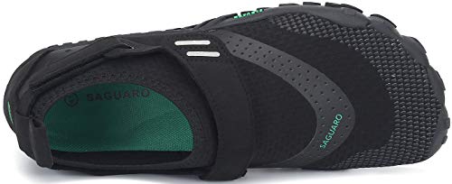 SAGUARO Unisexo Zapatos Trail Running Transpirables Ligero Hombres Zapatillas de Deportes Interior Exterior Mujeres Antideslizante Zapato de Aqua Playa Yoga Gimnasio Calzado, Negro 38