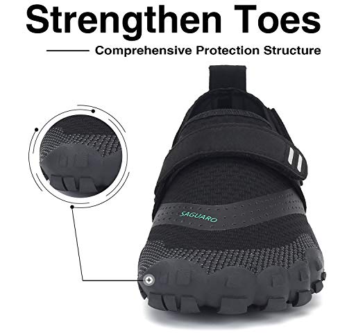 SAGUARO Zapatillas Minimalistas Hombre Zapatillas Barefoot Running Mujer Antideslizante Five Fingers Zapatillas Minimalistas Trail Negro Noche 41 EU SAGUARO Zapatillas Minimalistas Hombre Zapatillas Barefoot Running Mujer Antideslizante Five Fingers Zapatillas Minimalistas Trail Negro Noche 41 EU