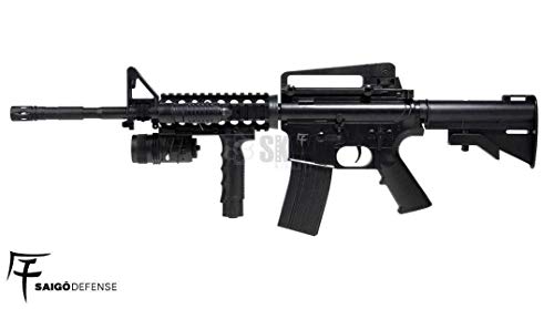 SAIGO- Airsoft Rifle-M4 RIS Defense a muella (Spring) Calibre 6mm. Potencia 0,5 Julios SAIGO- Airsoft Rifle-M4 RIS Defense a muella (Spring) Calibre 6mm. Potencia 0,5 Julios