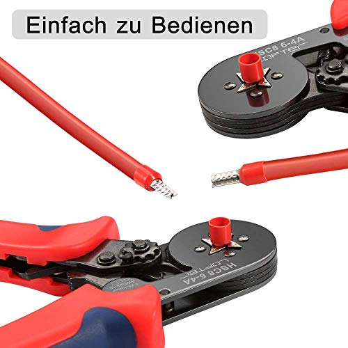 Sainlogic Crimpzangen Aderendhülsen Set Pinzas para prensar Juego de férulas con extremo de alambre, 14 x 13 x 5,5 Sainlogic Crimpzangen Aderendhülsen Set Pinzas para prensar Juego de férulas con extremo de alambre, 14 x 13 x 5,5