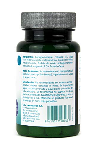 Sakai –Alga Fucus – El complemento para el control de tu figura- Acelera el metabolismo, aumenta la quema de calorías, sacia el apetito – Protector y antibacteriano - Extracto titulado en yodo Sakai –Alga Fucus – El complemento para el control de tu figura- Acelera el metabolismo, aumenta la quema de calorías, sacia el apetito – Protector y antibacteriano - Extracto titulado en yodo