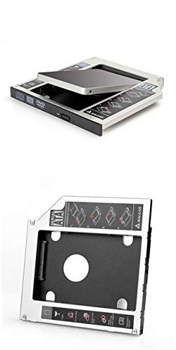 Salcar® - Adaptador de Disco Duro SATA 2,5" - 2. HDD Caddy Kit - Reemplaza Unidad óptica SATA 12,7mm - para Laptop SATA Salcar® - Adaptador de Disco Duro SATA 2,5" - 2. HDD Caddy Kit - Reemplaza Unidad óptica SATA 12,7mm - para Laptop SATA