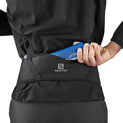 Salomon PULSE BELT Riñonera de hidratación, Práctica y cómoda, Incluye botella, Negro, S