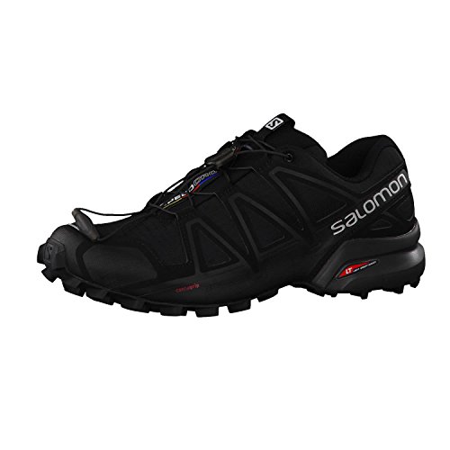 Salomon Speedcross 4, Zapatillas de Trail Running Hombre, Negro (Black/Black/Black Metallic), 41 1/3 EU