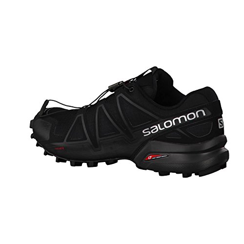 Salomon Speedcross 4, Zapatillas de Trail Running Hombre, Negro (Black/Black/Black Metallic), 41 1/3 EU