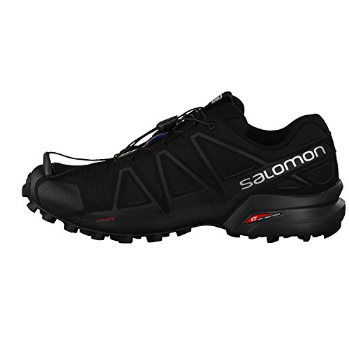 Salomon Speedcross 4, Zapatillas de Trail Running Hombre, Negro (Black/Black/Black Metallic), 42 EU