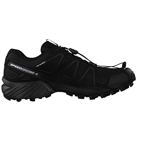 Salomon Speedcross 4, Zapatillas de Trail Running Hombre, Negro (Black/Black/Black Metallic), 44 EU