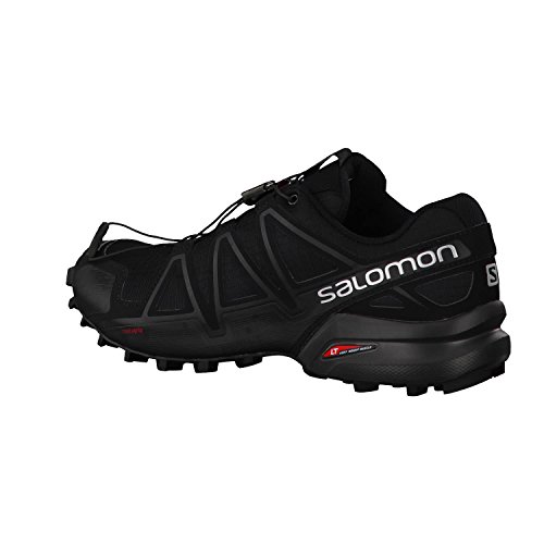 Salomon Speedcross 4, Zapatillas de Trail Running Hombre, Negro (Black/Black/Black Metallic), 45 1/3 EU