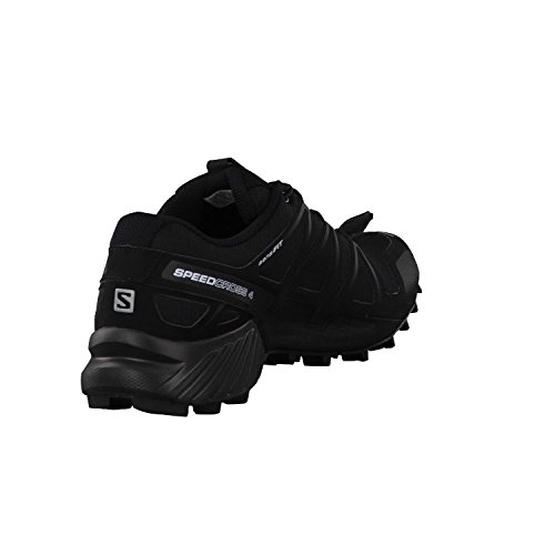 Salomon Speedcross 4, Zapatillas de Trail Running Hombre, Negro (Black/Black/Black Metallic), 45 1/3 EU