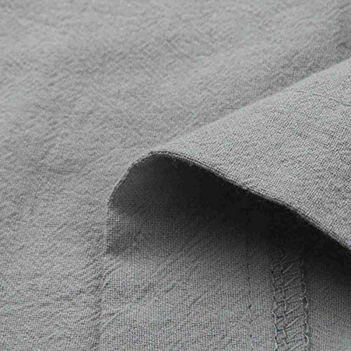 SAMGU Vestido De Delantal Casual para Mujer Vestido De Lino con Delantal Cruzado Cuadrado De Lino Trabajo En El Jardín Gris 4XL SAMGU Vestido De Delantal Casual para Mujer Vestido De Lino con Delantal Cruzado Cuadrado De Lino Trabajo En El Jardín Gris 4XL