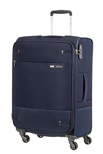 Samsonite Base Boost Spinner M Maleta Expansible, 66 cm, 67.5/73.5 L, Azul (Navy Blue)