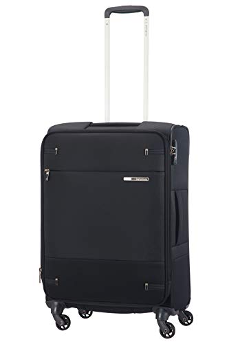 Samsonite Base Boost Spinner M Maleta Expansible, 66 cm, 67.5/73.5 L, Negro (Black)