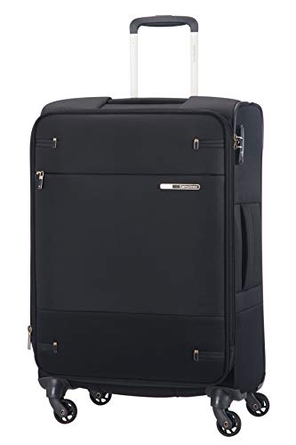 Samsonite Base Boost Spinner M Maleta Expansible, 66 cm, 67.5/73.5 L, Negro (Black)