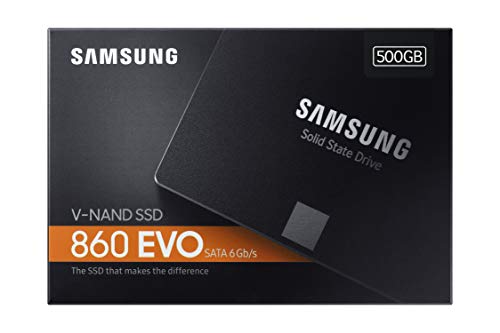 Samsung 860 EVO - Disco estado solido SSD (500 GB, 6 Gb/s) color negro Samsung 860 EVO - Disco estado solido SSD (500 GB, 6 Gb/s) color negro