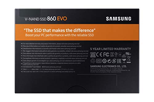 Samsung 860 EVO - Disco estado solido SSD (500 GB, 6 Gb/s) color negro Samsung 860 EVO - Disco estado solido SSD (500 GB, 6 Gb/s) color negro