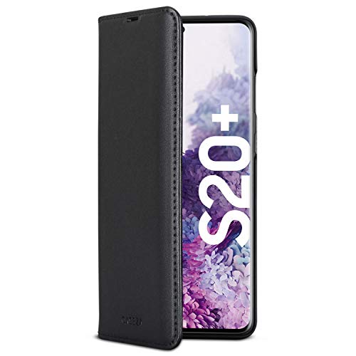 Samsung Galaxy S20 Plus Funda Negro - CASEZA Tipo Libro Piel PU Case Cover Carcasa Plegable Cartera Oslo Piel Vegana Premium para Galaxy S 20+ 5G Original - Ultrafina con Cierre Magnético Samsung Galaxy S20 Plus Funda Negro - CASEZA Tipo Libro Piel PU Case Cover Carcasa Plegable Cartera Oslo Piel Vegana Premium para Galaxy S 20+ 5G Original - Ultrafina con Cierre Magnético