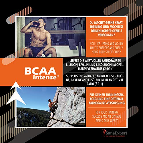 SanaExpert BCAA Intense, bebida deportiva con aminoácidos, L-leucina, L-valina y L-isoleucina, polvo, 500 g SanaExpert BCAA Intense, bebida deportiva con aminoácidos, L-leucina, L-valina y L-isoleucina, polvo, 500 g