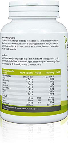 SanaExpert Figur Aktiv, Supresor del Apetito con Glucomanano, Extracto de Raiz de Konjac, Cromo, Vitaminas B12, 120 Cápsulas (96 g)