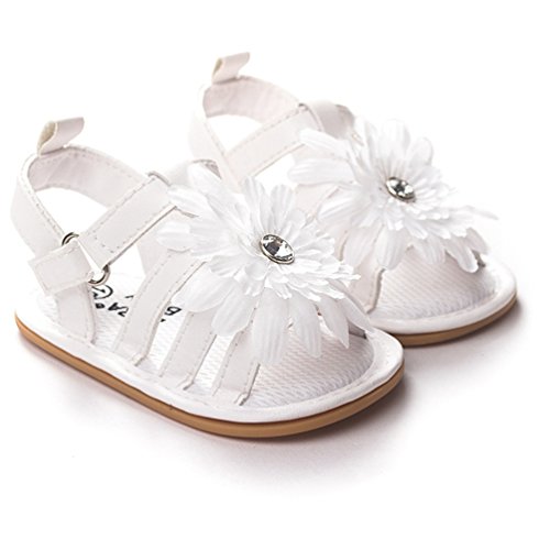 Sandalias de Las niñas Sandalias de Goma Prewalker Sole Flor Antideslizante Verano al Aire Libre Primeros andadores Zapatos