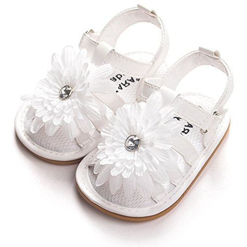Sandalias de Las niñas Sandalias de Goma Prewalker Sole Flor Antideslizante Verano al Aire Libre Primeros andadores Zapatos
