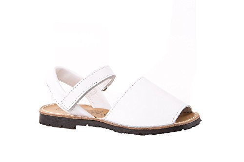 Sandalias Menorquinas para Niños y Niñas Unisex. Calzado infantil Made in Spain, garantia de calidad. (25, Blanco)