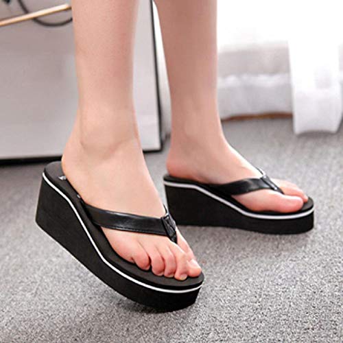 Sandalias Mujer Verano 2019 SHOBDW Zapatillas En Oferta Chanclas Mujer Sandalias con Chanclas Sexy para El Verano Bohemian Muffin Slope con Sandalias(Negro,EU39) Sandalias Mujer Verano 2019 SHOBDW Zapatillas En Oferta Chanclas Mujer Sandalias con Chanclas Sexy para El Verano Bohemian Muffin Slope con Sandalias(Negro,EU39)