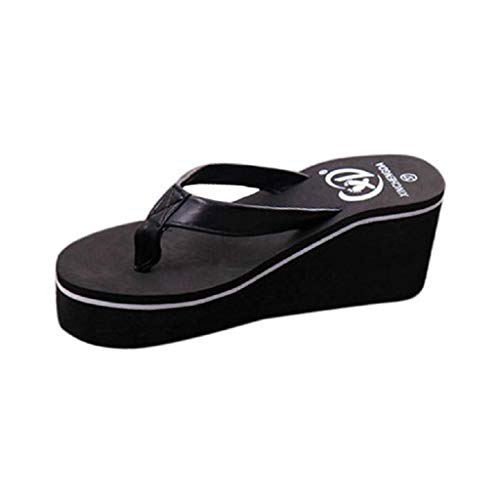 Sandalias Mujer Verano 2019 SHOBDW Zapatillas En Oferta Chanclas Mujer Sandalias con Chanclas Sexy para El Verano Bohemian Muffin Slope con Sandalias(Negro,EU39) Sandalias Mujer Verano 2019 SHOBDW Zapatillas En Oferta Chanclas Mujer Sandalias con Chanclas Sexy para El Verano Bohemian Muffin Slope con Sandalias(Negro,EU39)