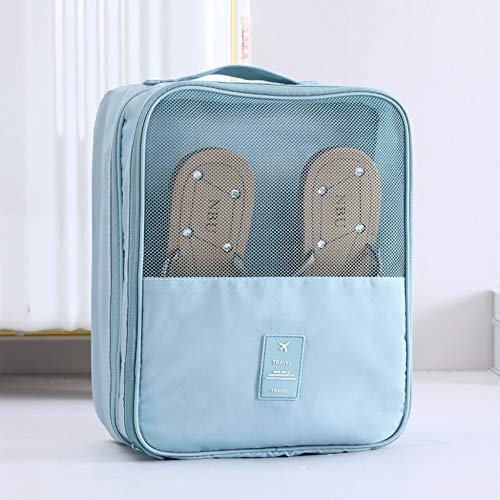 SANJIANG Bolsas De Zapatos De Viaje 3 En 1 Bolsas De Zapatos De Malla Portátiles Impermeables Organizador De Puches De Zapatos Impermeables Plegables Doble Capa para Hombres Y Mujeres,G