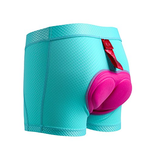 Santic Calzoncillos de Ciclismo para Mujeres,Pantalones Cortos de Bicicletas,Pantalón Interior de Ciclismo para Mujeres Azul M