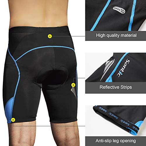 Santic Pantalon Ciclismo Hombre Corto Pantalones Bicicleta Hombre Montaña/MTB Acolchado con Badana/Almohadilla Azul EU M Santic Pantalon Ciclismo Hombre Corto Pantalones Bicicleta Hombre Montaña/MTB Acolchado con Badana/Almohadilla Azul EU M