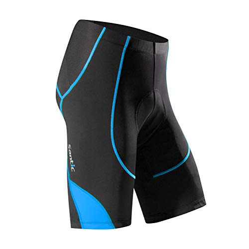Santic Pantalon Ciclismo Hombre Corto Pantalones Bicicleta Hombre Montaña/MTB Acolchado con Badana/Almohadilla Azul EU S Santic Pantalon Ciclismo Hombre Corto Pantalones Bicicleta Hombre Montaña/MTB Acolchado con Badana/Almohadilla Azul EU S