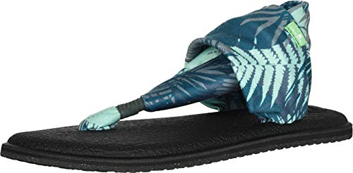 Sanuk Women's Yoga Sling 2 Prints Sandal, Green Palm, 7 M US Sanuk Women's Yoga Sling 2 Prints Sandal, Green Palm, 7 M US