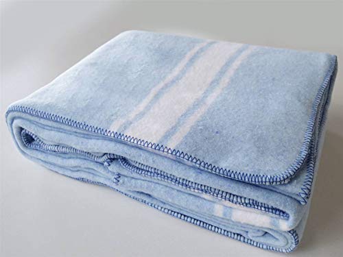 Sanz Marti - Manta Mallorquina Algodón 160x220 - Azul/Raya Blanca Sanz Marti - Manta Mallorquina Algodón 160x220 - Azul/Raya Blanca