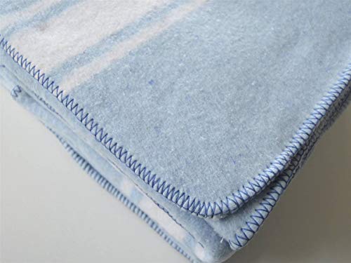 Sanz Marti - Manta Mallorquina Algodón 160x220 - Azul/Raya Blanca Sanz Marti - Manta Mallorquina Algodón 160x220 - Azul/Raya Blanca
