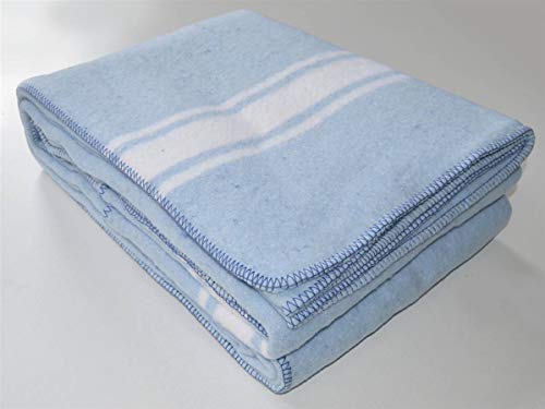 Sanz Marti - Manta Mallorquina Algodón 160x220 - Azul/Raya Blanca Sanz Marti - Manta Mallorquina Algodón 160x220 - Azul/Raya Blanca