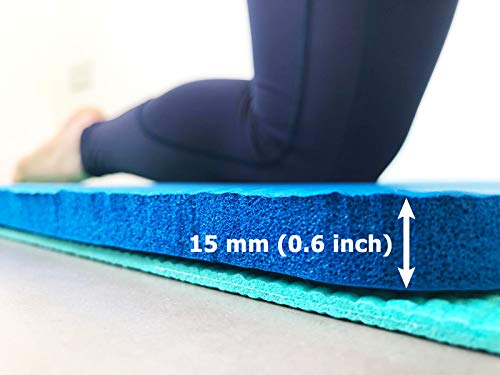 Sargoby Fitness Rodillera de Yoga de 15mm (0.6'') de Grosor | Cojín de Pilates para Dolor y Alivio de Rodillas, Codos y Muñecas | Esterilla de Entrenamiento | Pequeño Tapete de Rodilla de Yoga