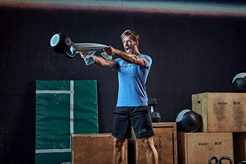 Satire Gym Camiseta de Fitness para Hombre - Ropa Deportiva Funcional - Adecuada para Workout, Entrenamiento - Slim fit (Azul Moteado, M)