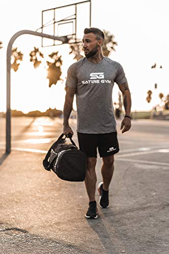 Satire Gym Camiseta de Fitness para Hombre - Ropa Deportiva Funcional - Adecuada para Workout, Entrenamiento - Slim fit (Gris Moteado, S) Satire Gym Camiseta de Fitness para Hombre - Ropa Deportiva Funcional - Adecuada para Workout, Entrenamiento - Slim fit (Gris Moteado, S)