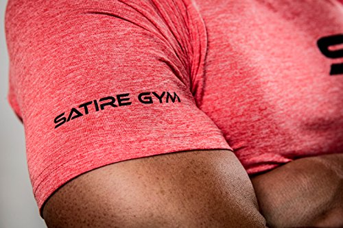 Satire Gym Camiseta de Fitness para Hombre - Ropa Deportiva Funcional - Adecuada para Workout, Entrenamiento - Slim fit (Rojo Moteado, M) Satire Gym Camiseta de Fitness para Hombre - Ropa Deportiva Funcional - Adecuada para Workout, Entrenamiento - Slim fit (Rojo Moteado, M)